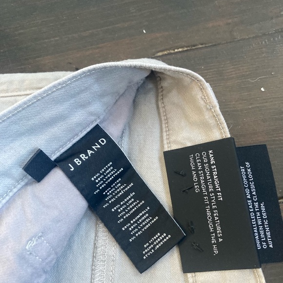 J Brand Montauk linen Kane straight fit size 32 - Picture 4 of 4